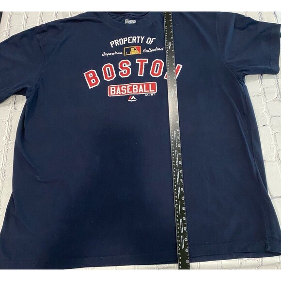 Cooperstown Collection T-Shirt Men's Size 2XT Navy Blue Majestic Boston Baseball - Picture 5 of 8